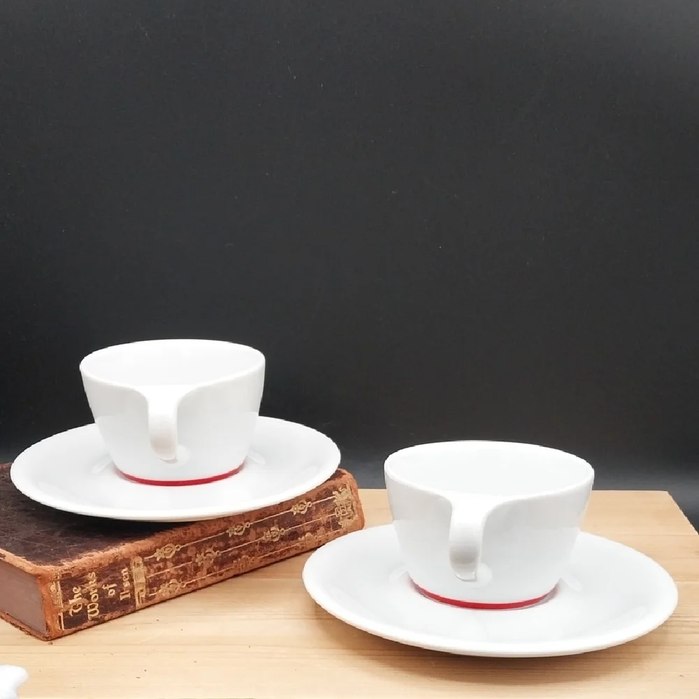 Set Of 2 Black Cat Project notNeutral Intelligentsia Cappaccino Coffee Mugs - Picture 3 of 11